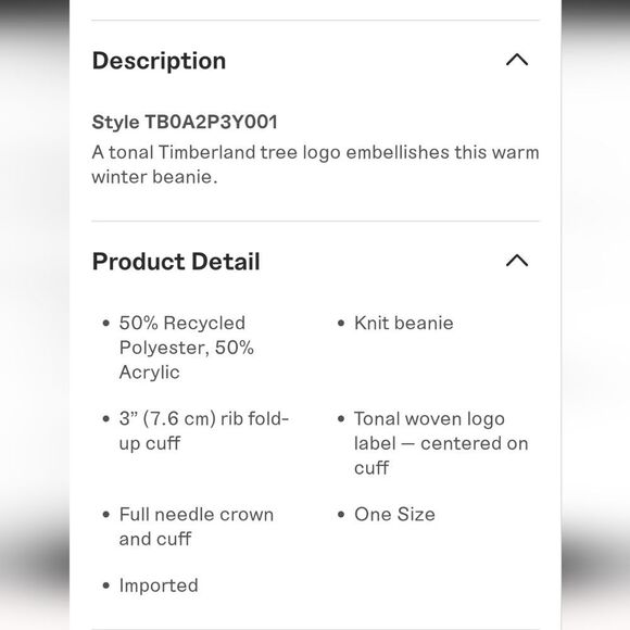 Timberland Southridge Cuffed Beanie Hat - Picture 4 of 6